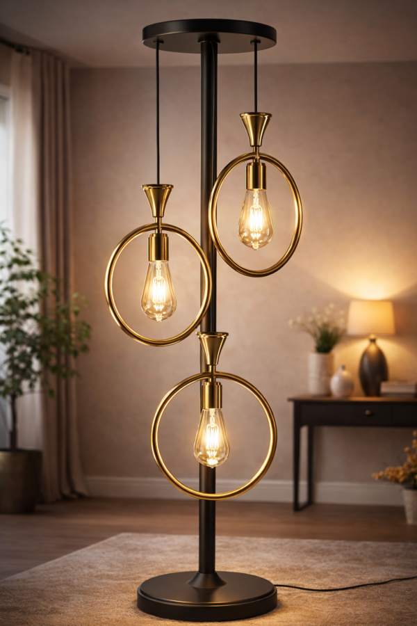 Golden Ring Designer Floor Lamp/3